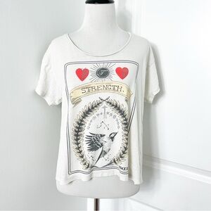 Temperley London Distressed White Tarot Card Graphic Tee - Small